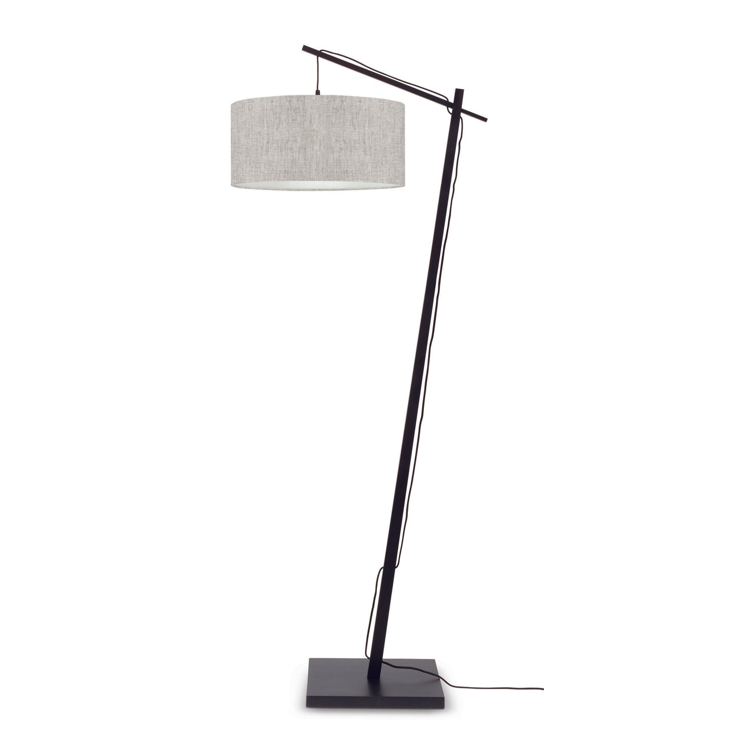 GOOD&MOJO Vloerlamp Andes - Zwart|Naturel - 72x47x176cm