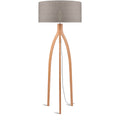 GOOD&MOJO Vloerlamp Annapurna - Taupe|Bamboe- Ø60cm