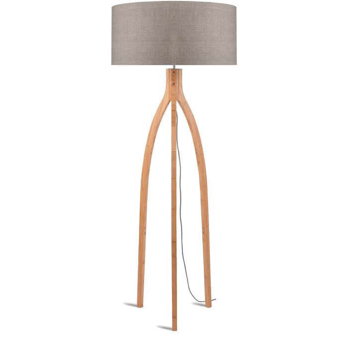 GOOD&MOJO Vloerlamp Annapurna - Taupe|Bamboe- Ø60cm