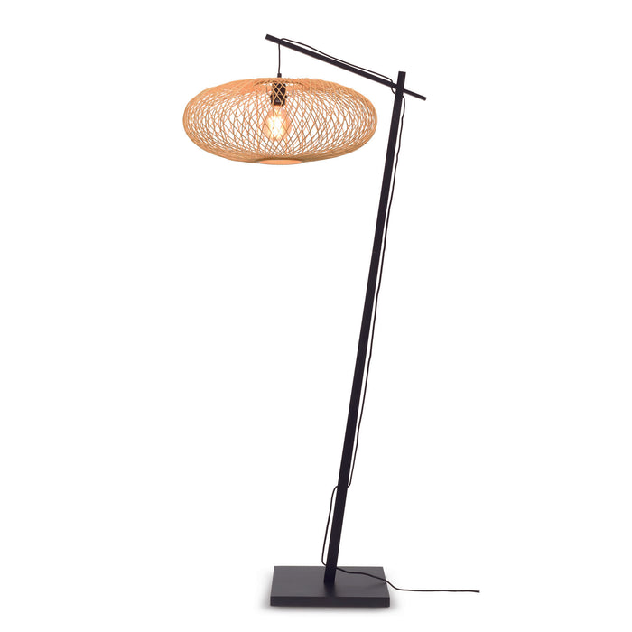 GOOD&MOJO Vloerlamp Cango - Bamboe Zwart|Naturel - 80x60x176cm