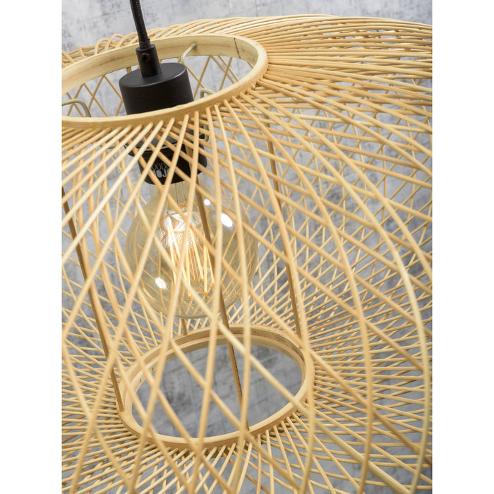 GOOD&MOJO Vloerlamp Cango - Bamboe Zwart|Naturel - 80x60x176cm