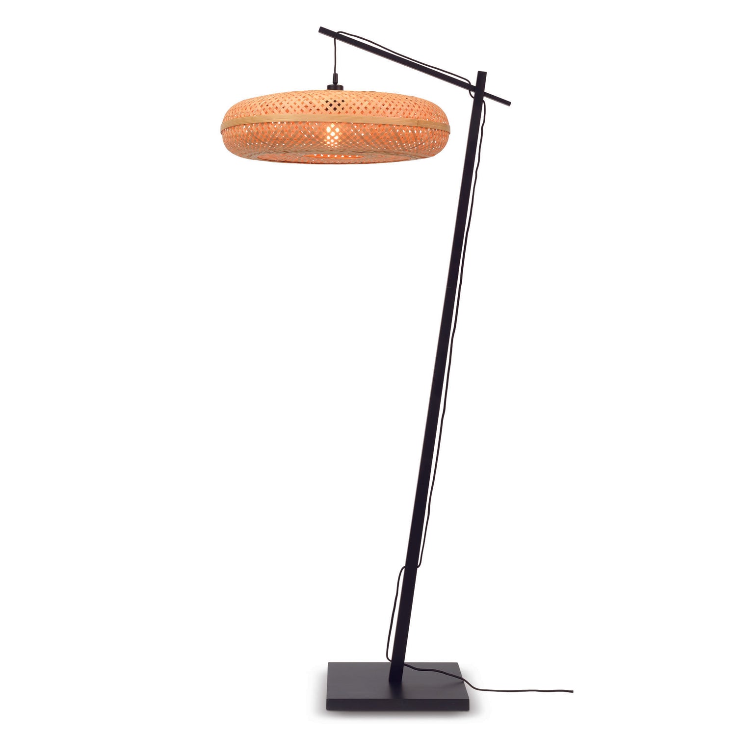 GOOD&MOJO Vloerlamp Palawan - Bamboe Zwart|Naturel - Ø77cm