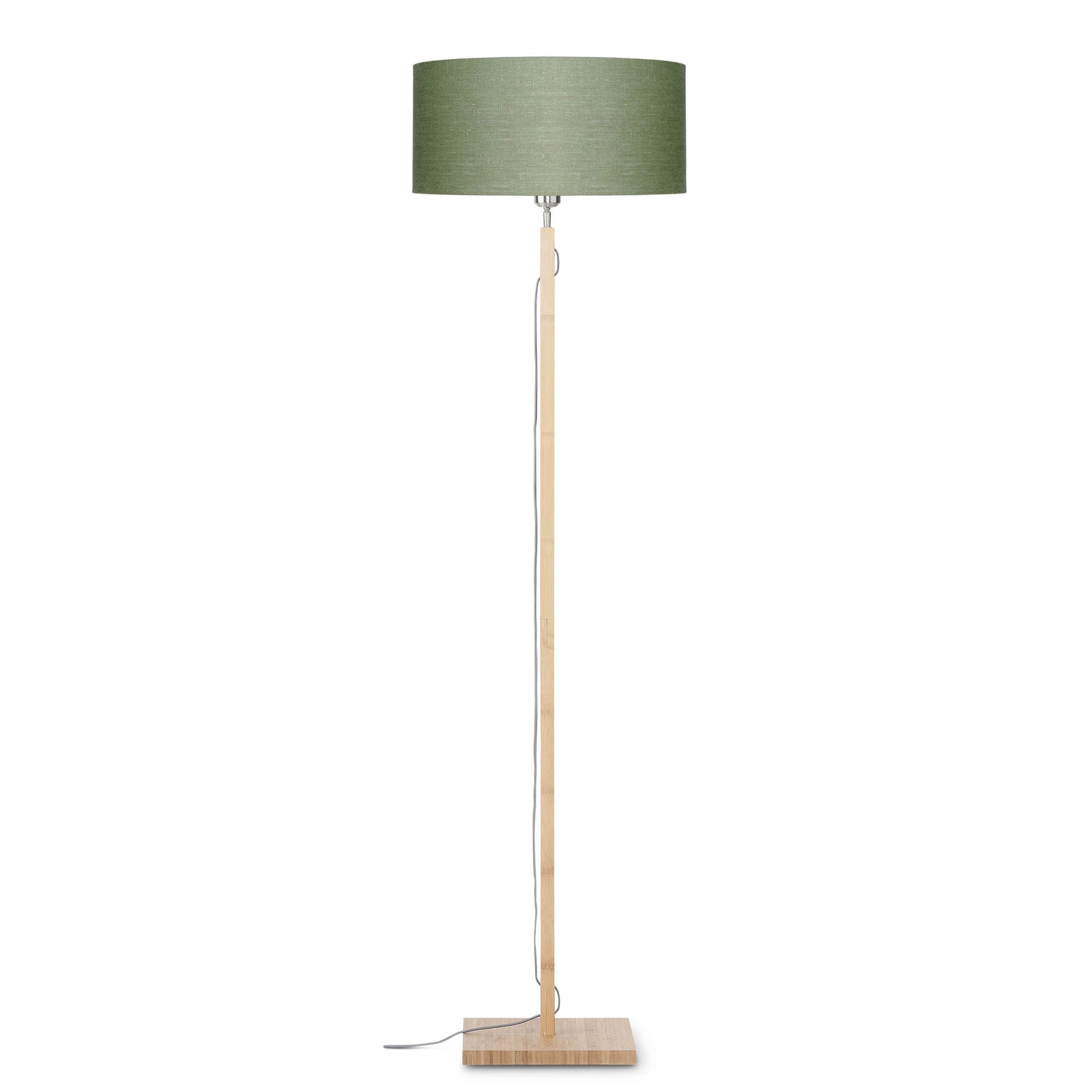 GOOD&MOJO Vloerlamp Fuji - Groen|Bamboe - Ø47cm