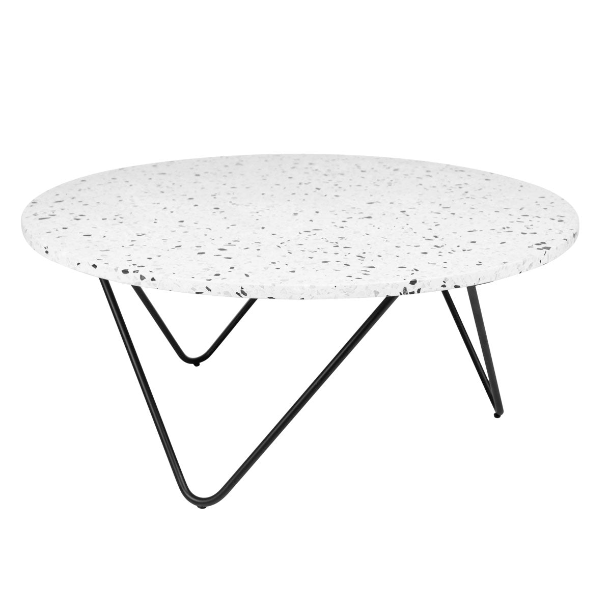 Furnified - Salontafel - Kay - Wit|Zwart Terrazzo - 80×80×35cm
