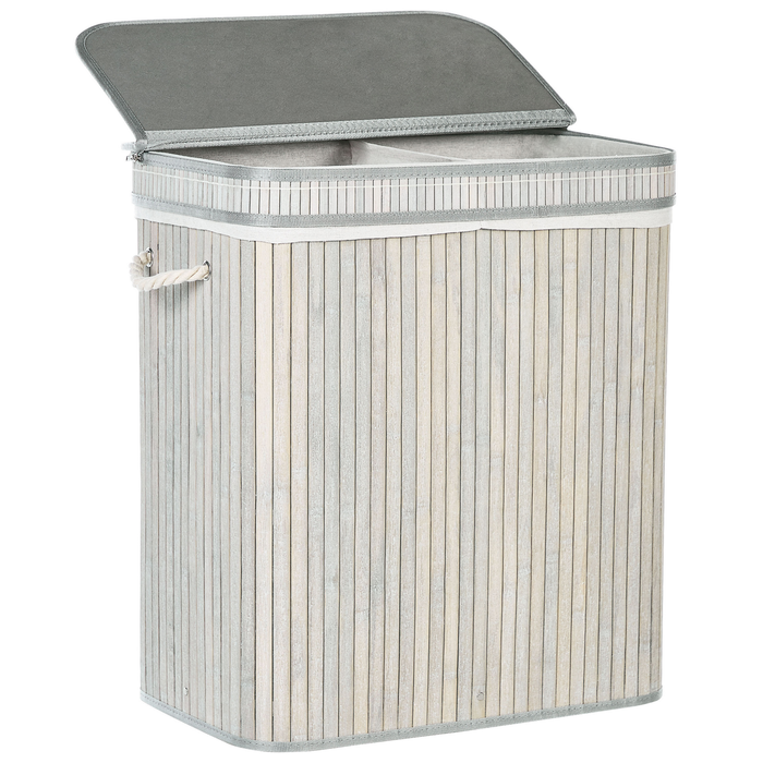 Beliani - KALTHOTA - Mand - Grijs - Bamboehout