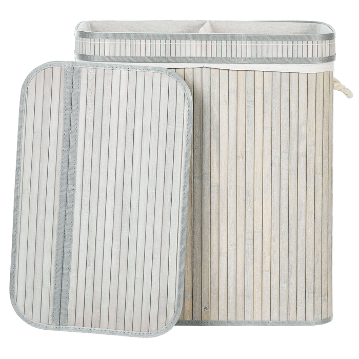 Beliani - KALTHOTA - Mand - Grijs - Bamboehout