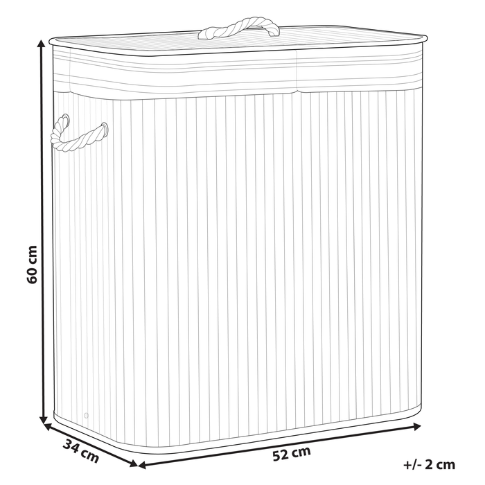 Beliani - KALTHOTA - Mand - Grijs - Bamboehout