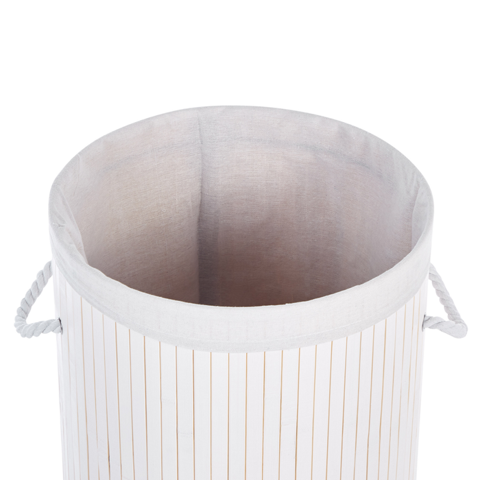 Beliani - SANNAR - Mand - Wit - Bamboehout