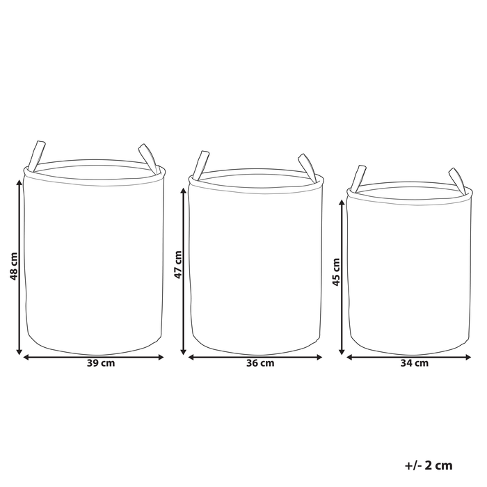 Beliani - ARCHA - Manden set van 3 - Lichtblauw - Polyester