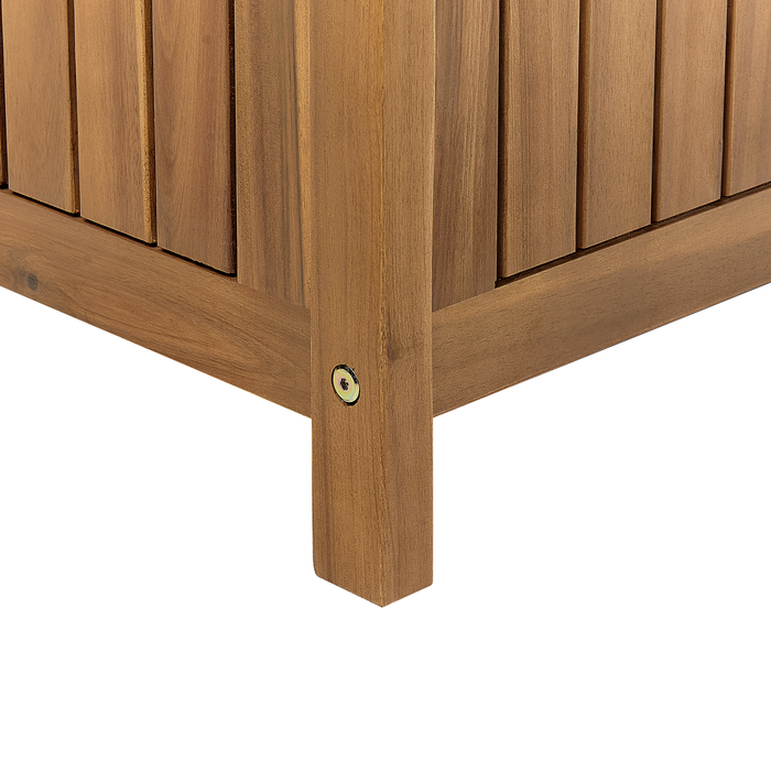 Beliani-SOVANA-Bank met opbergruimte-Lichte houtkleur-Acaciahout