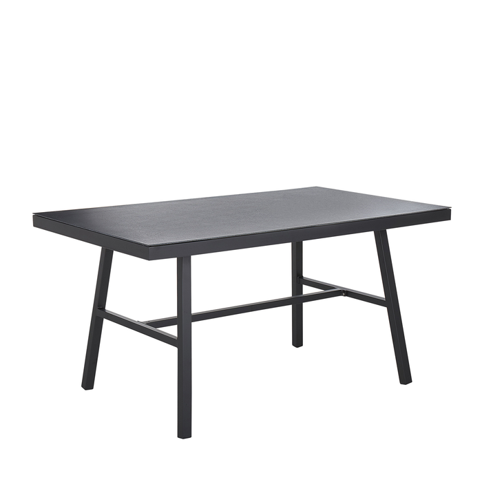 Beliani - CANETTO - Tuintafel - Zwart - Aluminium