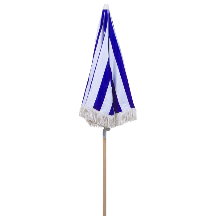 Beliani - MONDELLO - Parasol - Blauw|Wit - Polyester