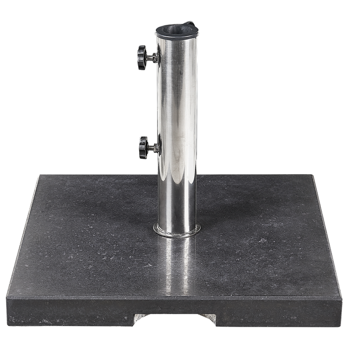 Beliani - CEGGIA - Parasolvoet - Vierkant - Zwart - Graniet