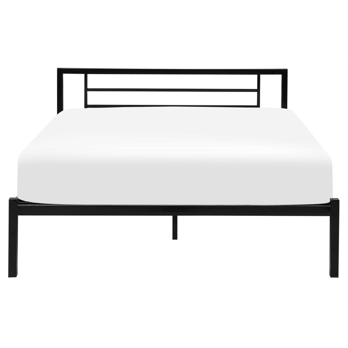 Beliani - CUSSET - Tweepersoonsbed - Zwart - 140 x 200 cm - Metaal