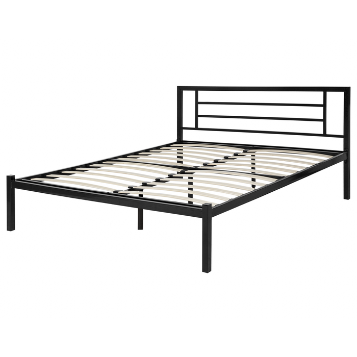 Beliani - CUSSET - Tweepersoonsbed - Zwart - 140 x 200 cm - Metaal