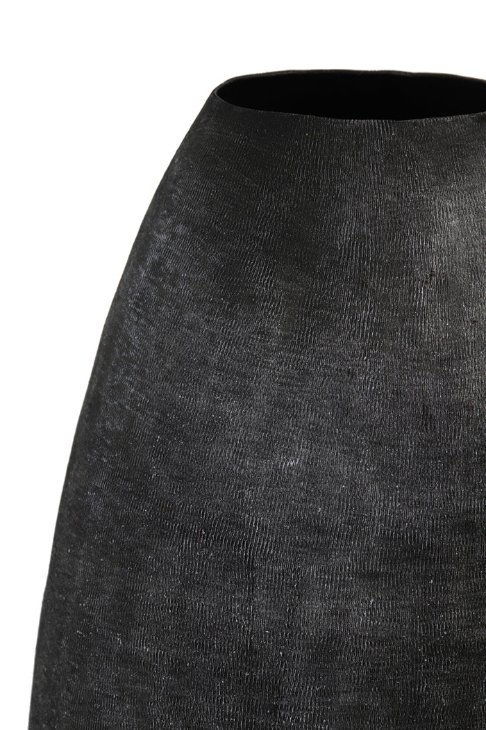 Light & Living Light&living Vaas deco Ø22,5x51 cm GIVRIN mat zwart
