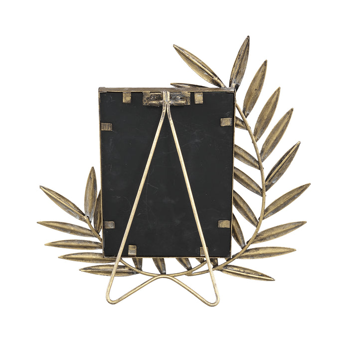 PTMD Merila Gold metal photoframe with leaf corner