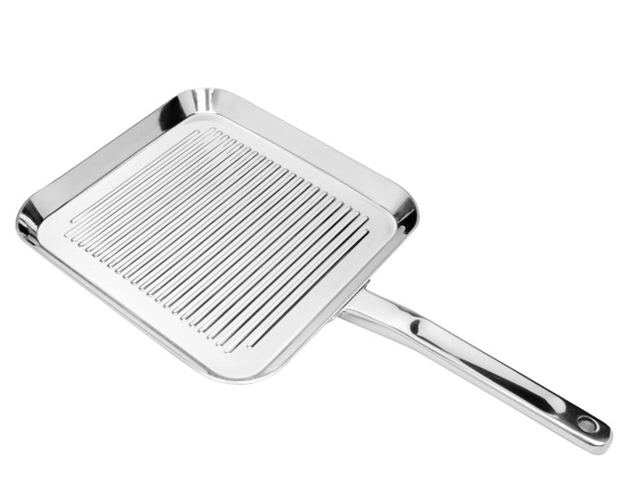 Cookai - Grillpan, 5-ply, RVS, 28 x 28 cm - Cookai