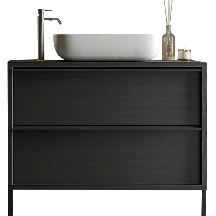 Benvenuto Design Steel 105 cm Staand Wastafel en Onderkast