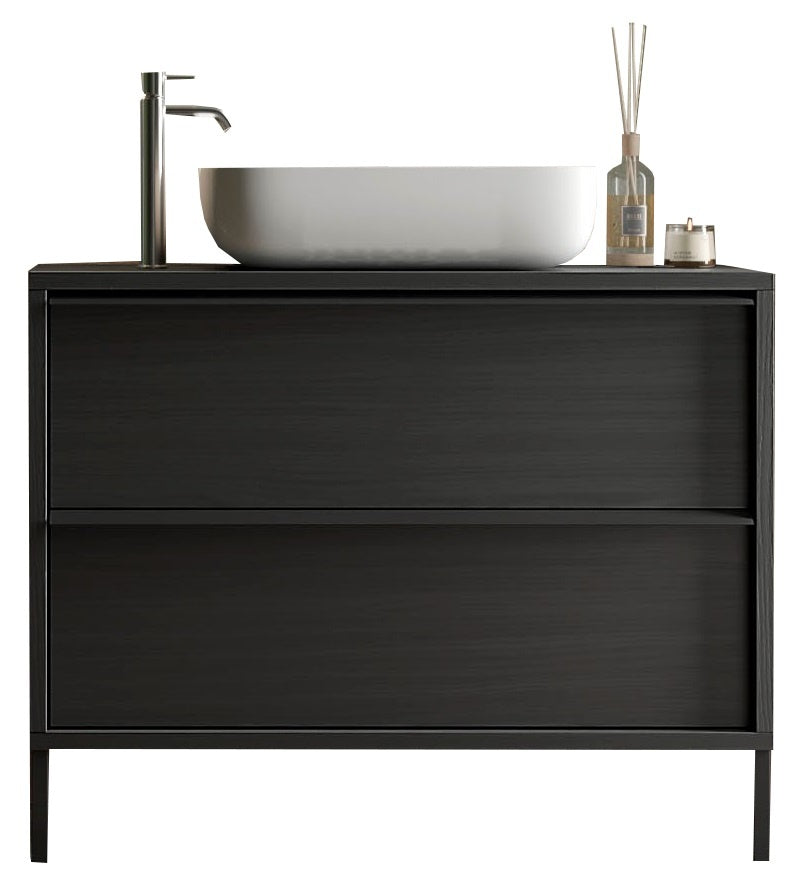 Benvenuto Design Steel 105 cm Staand Wastafel en Onderkast