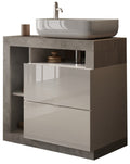 Benvenuto Design Hamburg 79 cm Beton Staand Wastafel en Onderkast