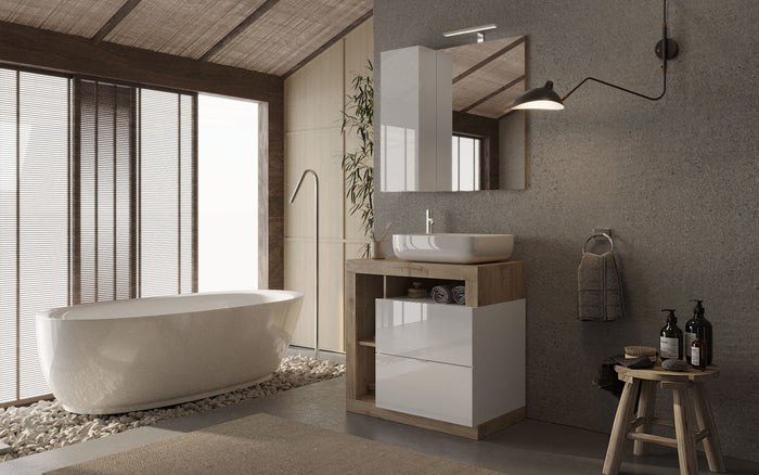 Benvenuto Design Hamburg 79 cm Eiken Staand Badkamerset