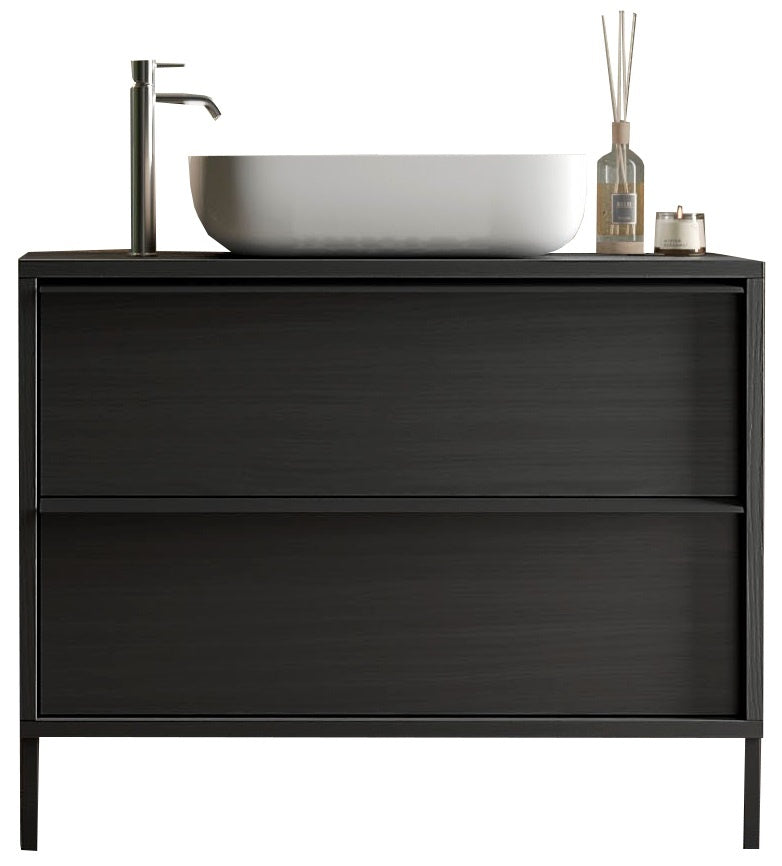 Benvenuto Design Steel 79 cm Staand Wastafel en Onderkast