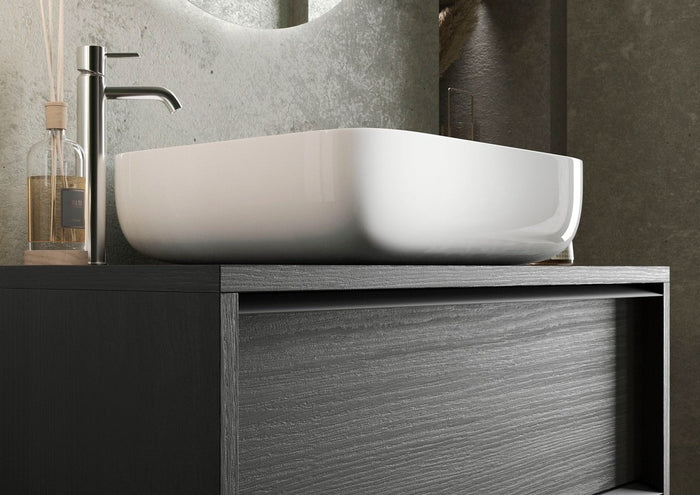 Benvenuto Design Steel 92 cm Zwevend Wastafel en Onderkast