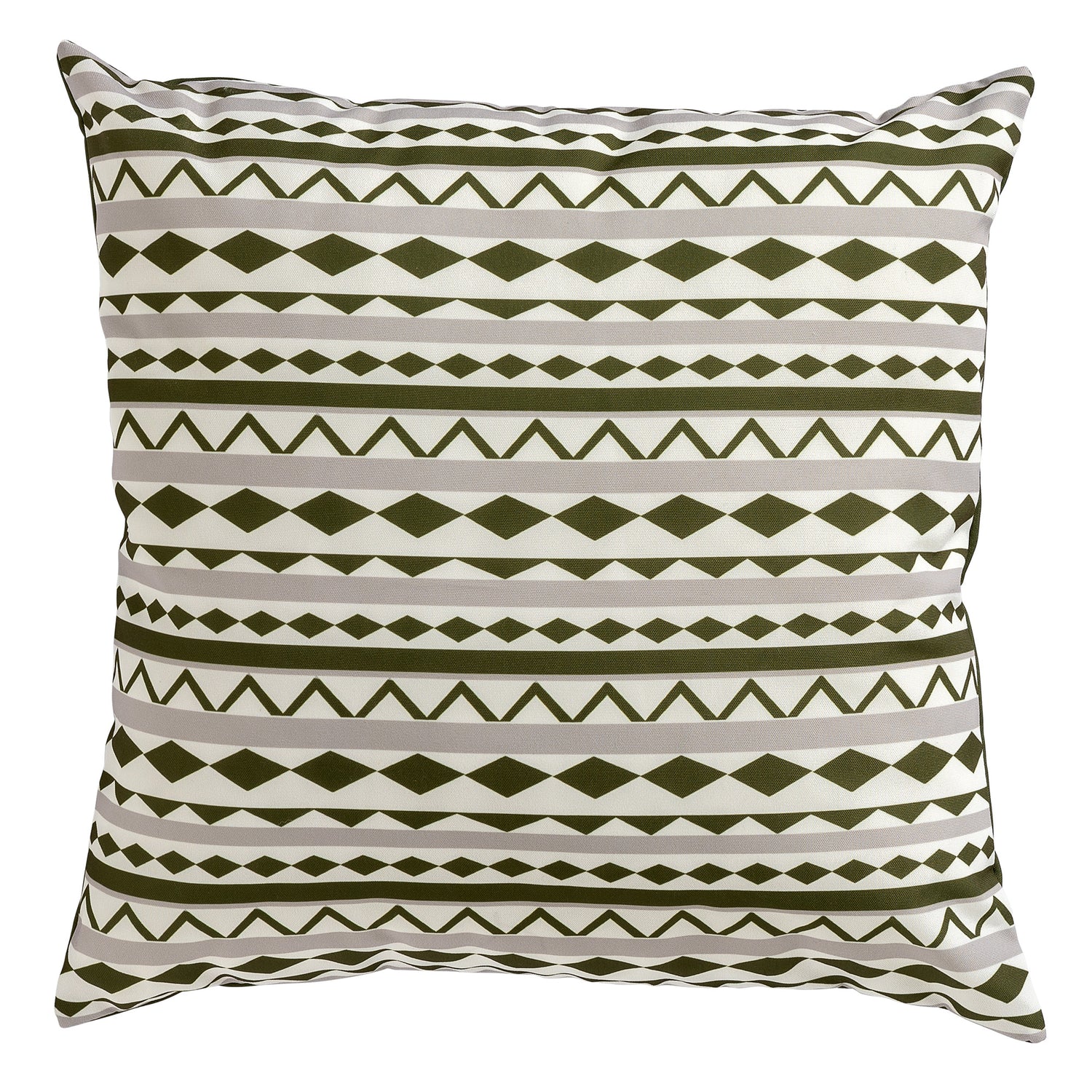 Dutch Decor Buitenkussen 45x45 cm - MAURO - outdoor - groen & wit