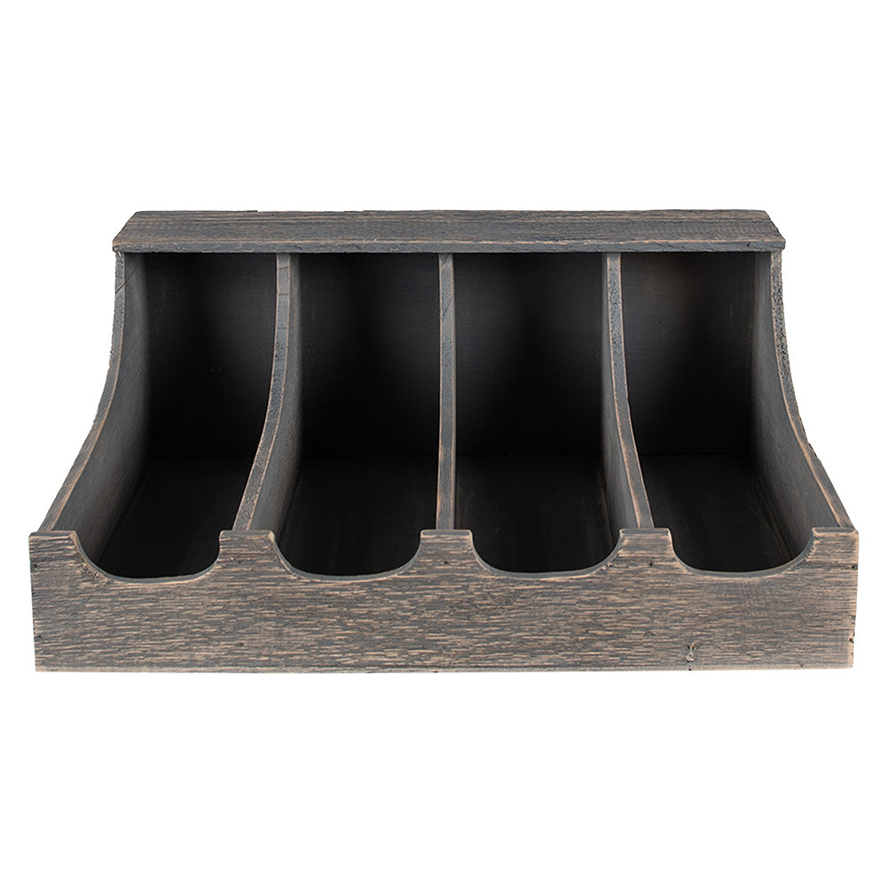 Clayre & Eef Bestekbak 41x29x17 cm Grijs Hout