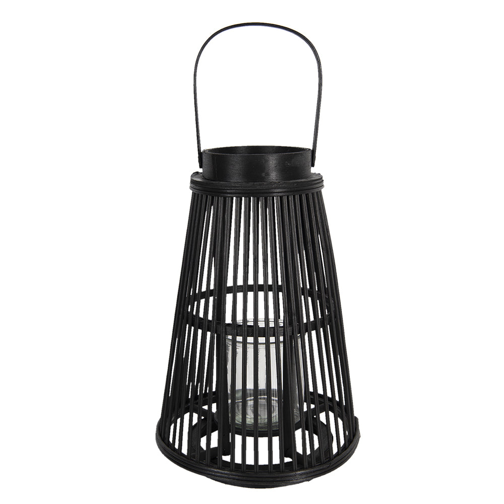 Clayre & Eef Windlicht Ø 28x40 cm Zwart Hout