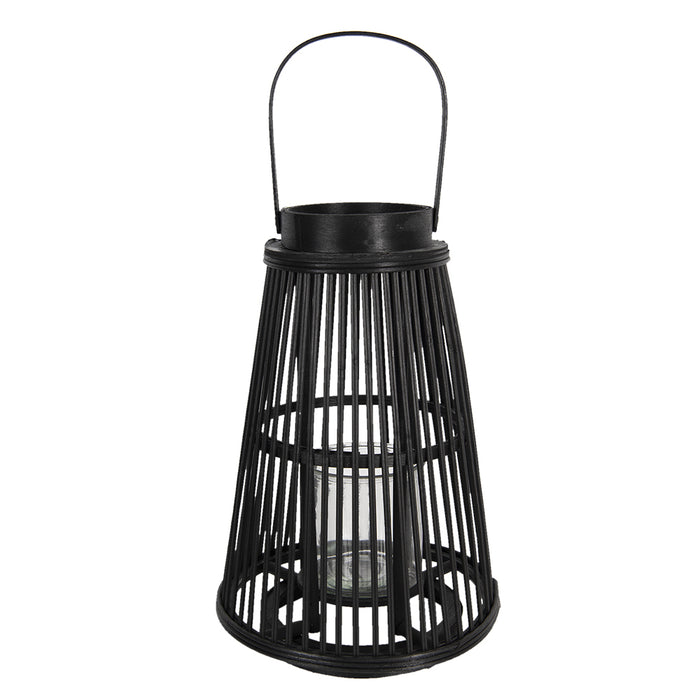 Clayre & Eef Windlicht Ø 28x40 cm Zwart Hout