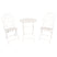 Clayre & Eef Bistroset Bistrotafel Bistrostoel 3-delig Ø 60x70 Wit