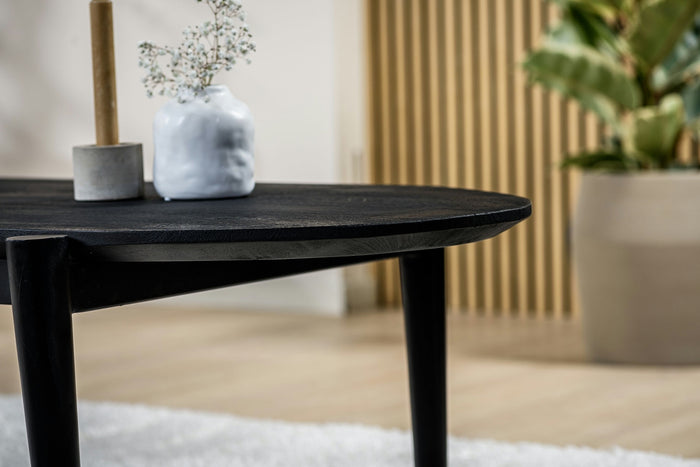 Lions Design Lind Ovale Salontafel Mango Zwart