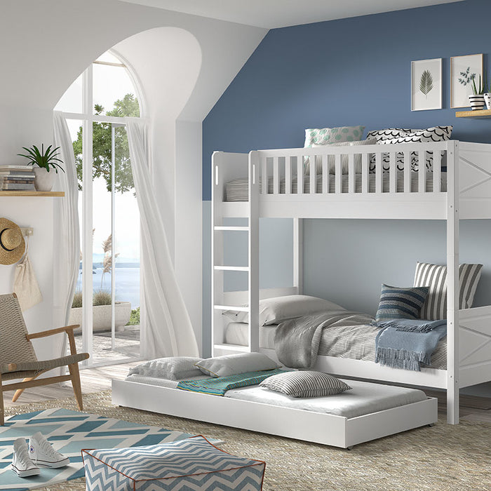 Vipack Scott Stapelbed met Slaaplade Wit