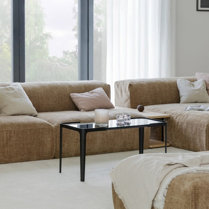 Sits Edda 3-Zits Bank + Chaise Longue Bruin en Salontafel