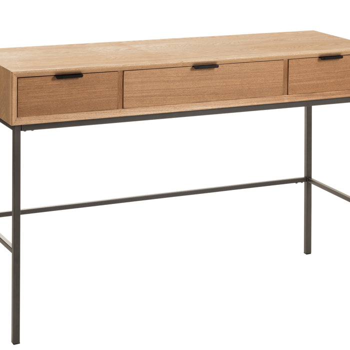 J-Line console 3 Laden - hout|metaal - naturel