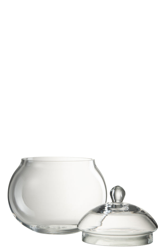 J-Line voorraadpot Deksel Bol - glas - transparant - medium