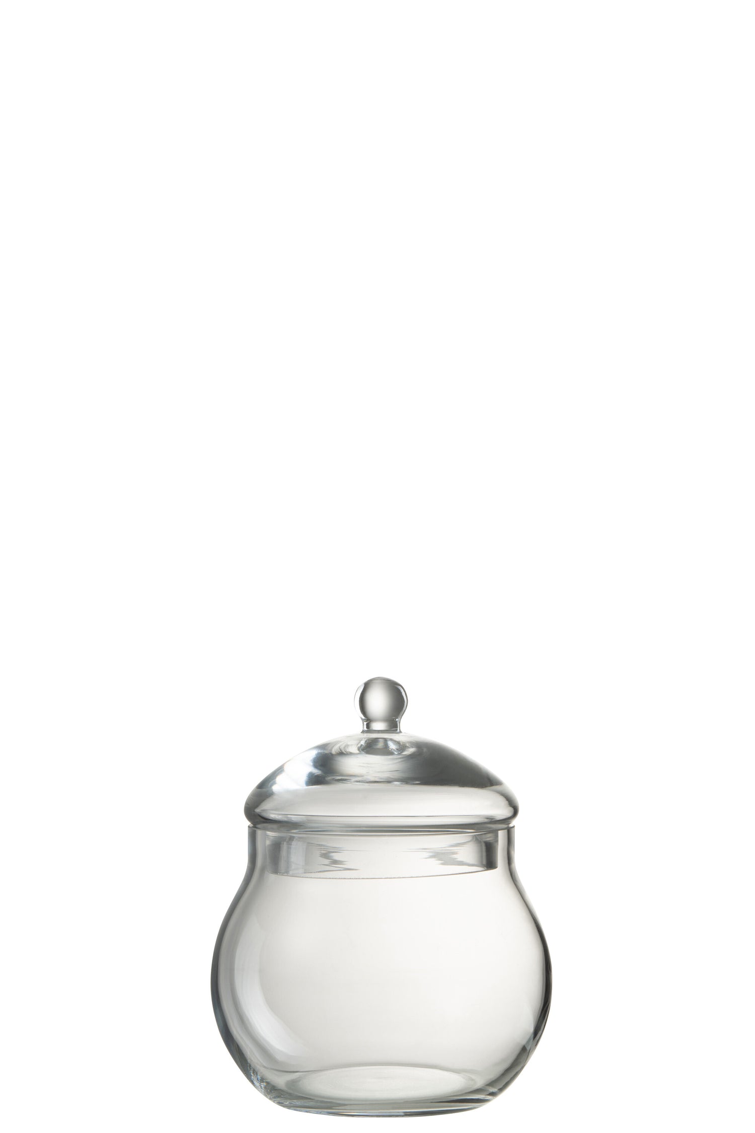 J-Line voorraadpot Deksel Bol - glas - transparant - small