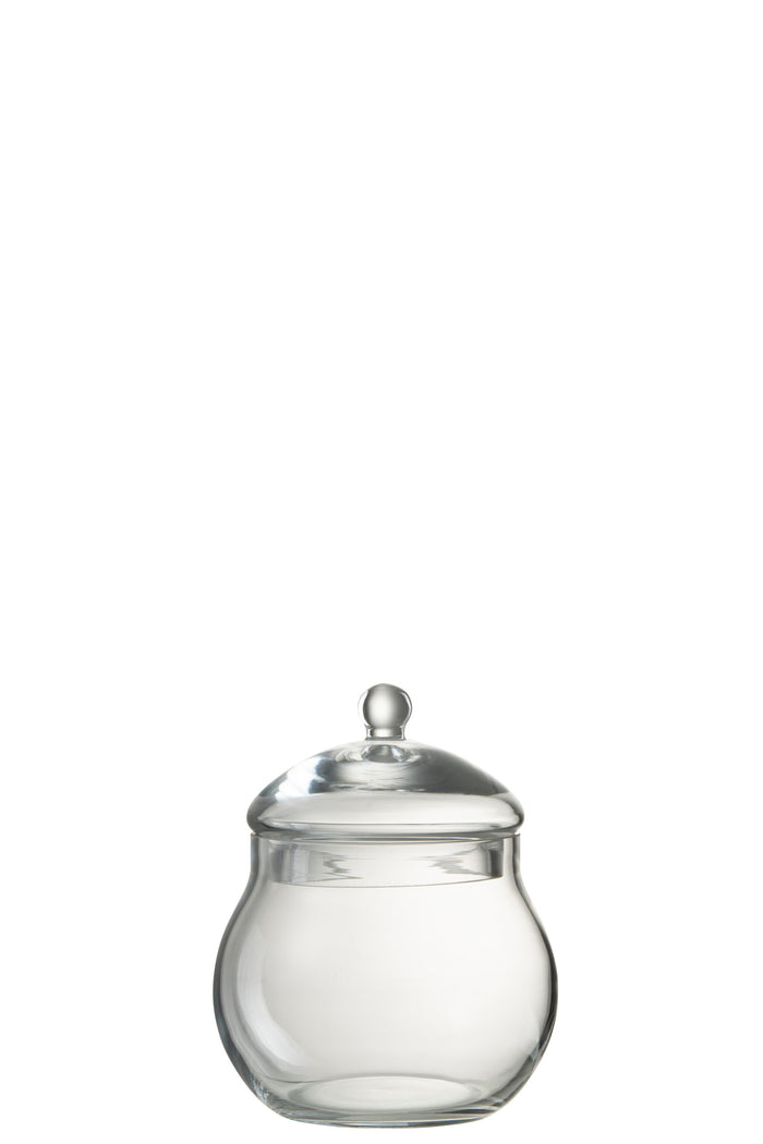 J-Line voorraadpot Deksel Bol - glas - transparant - small