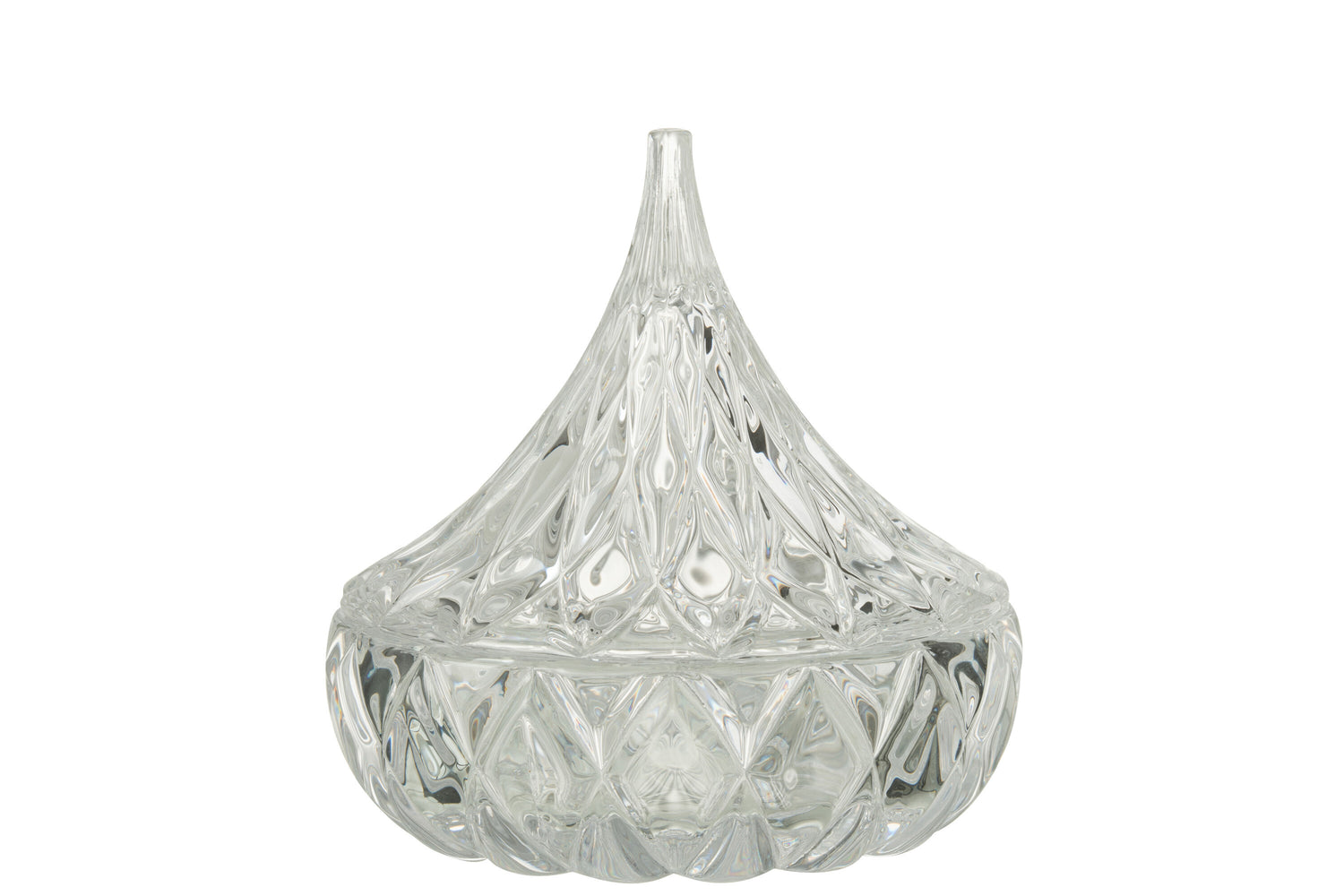 J-Line voorraadpot Puntig Geslepen - glas - transparant