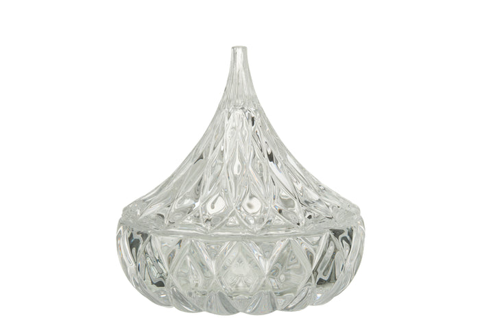 J-Line voorraadpot Puntig Geslepen - glas - transparant