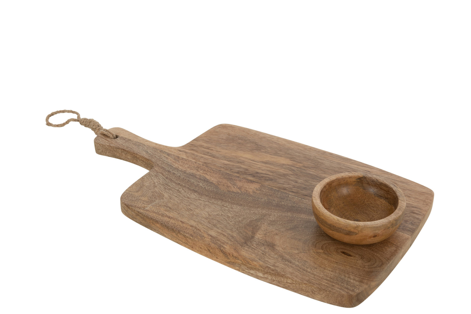 J-Line snijplank + kom Mango - hout - naturel - small