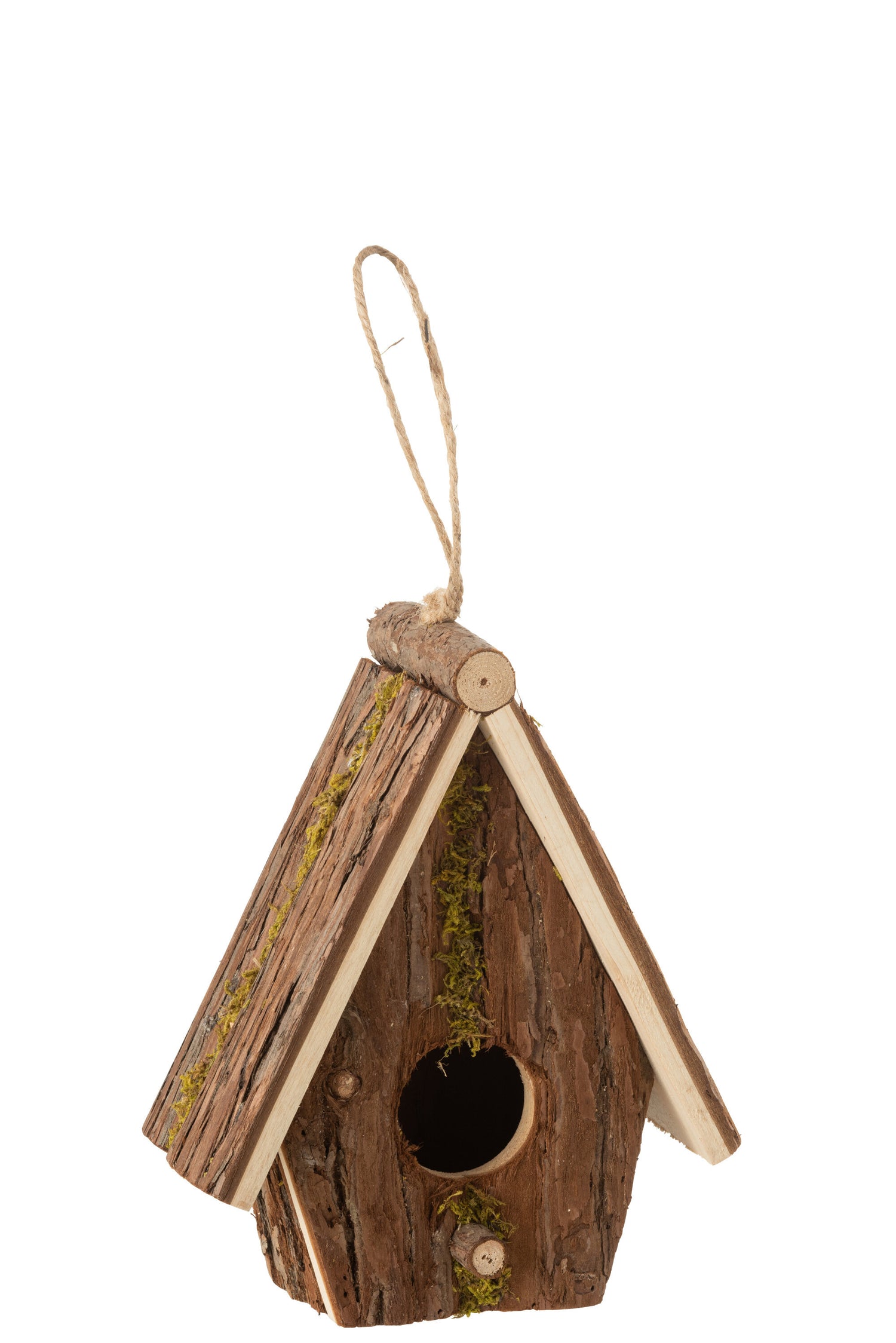 J-Line Vogelkast Groot Dak Spar Hout Bruin