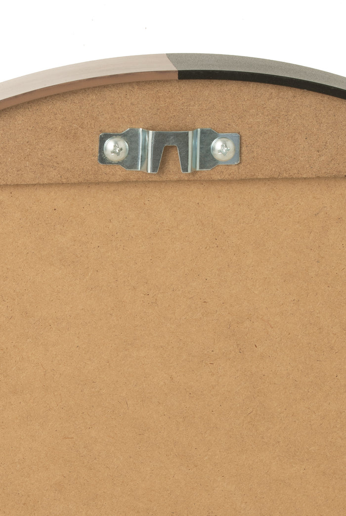 J-Line spiegel Rond - metaal|hout - zwart - small - Ø 40 cm