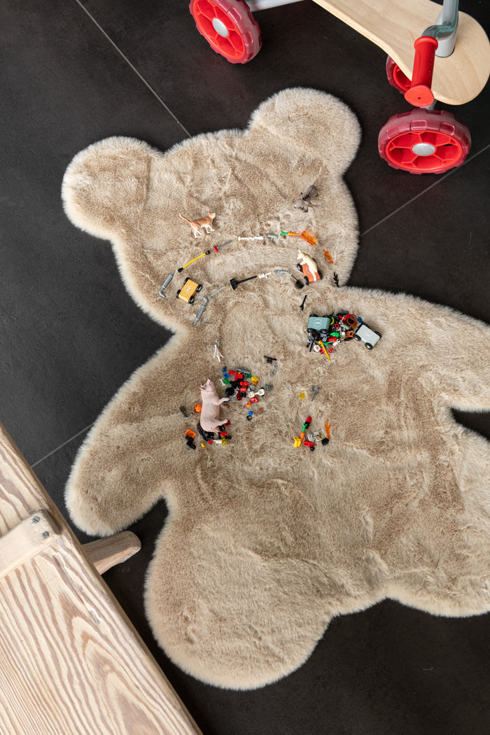 J-Line tapijt Beer - vloerkleed - polyester - beige