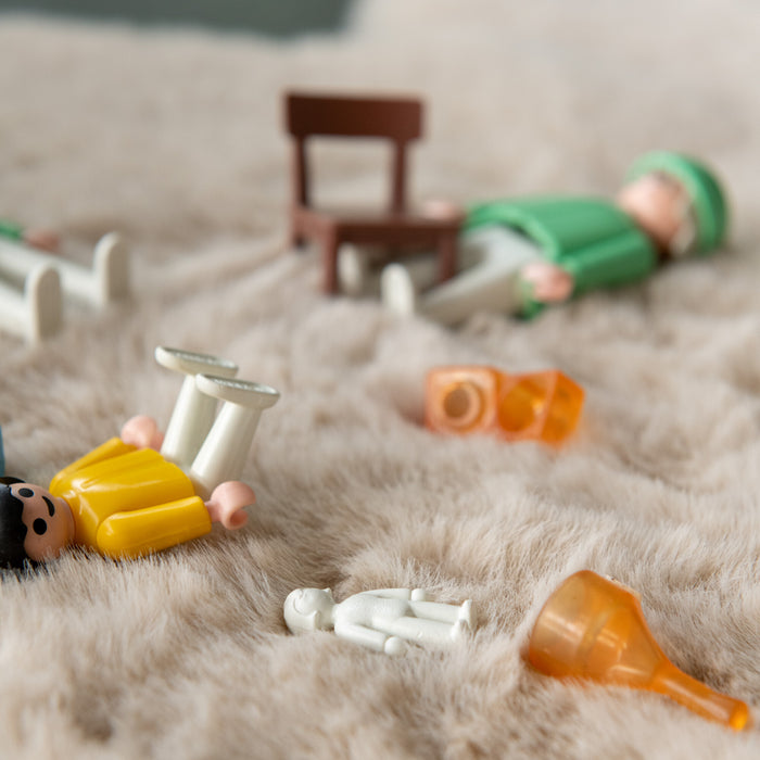 J-Line tapijt Beer - vloerkleed - polyester - beige