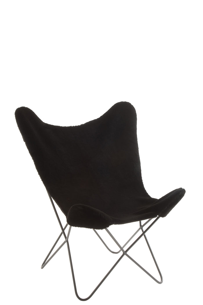 J-Line hoes Butterfly Chair Cutie - kunststof - zwart