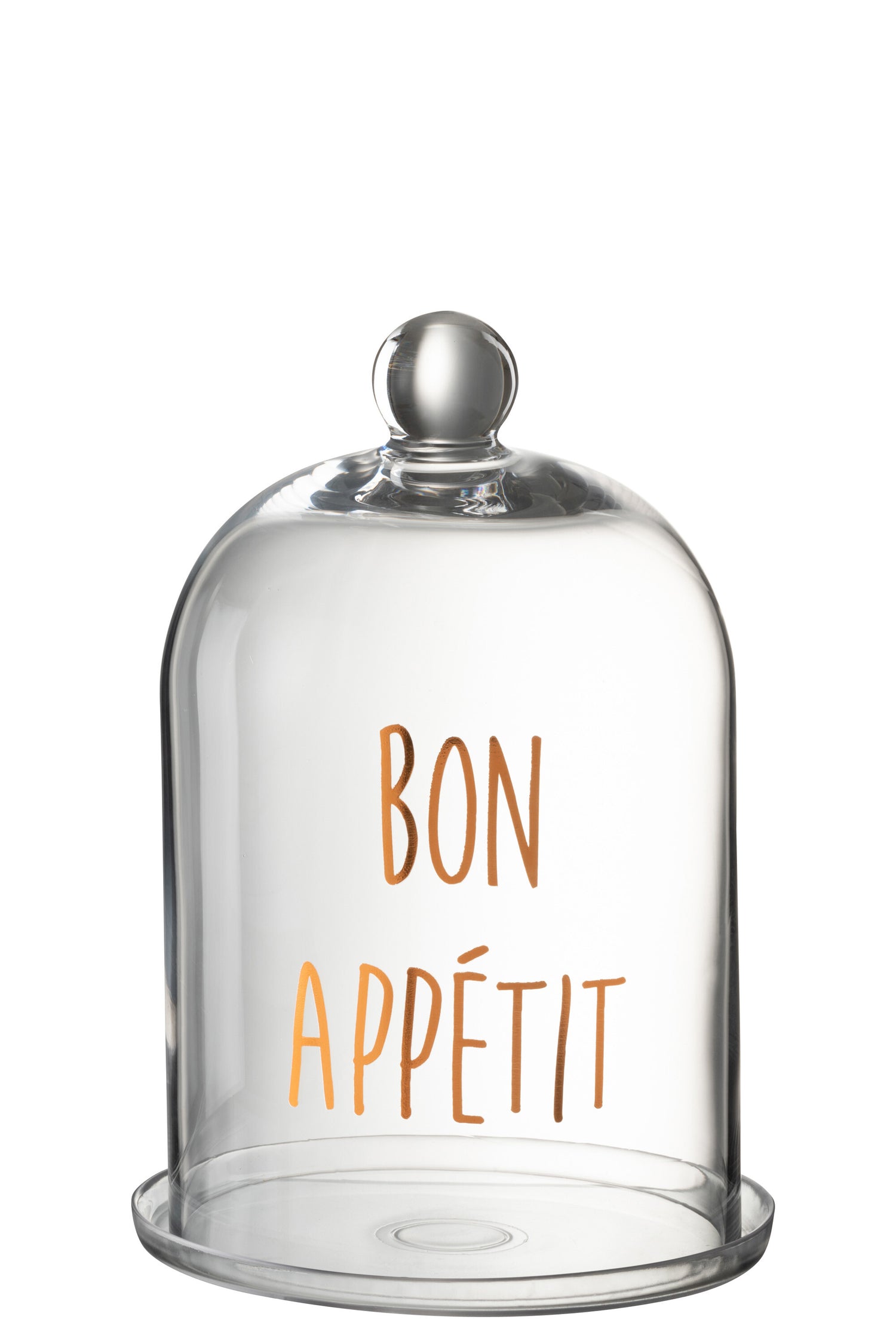 J-Line stolp 'Bon Appetit' Rond - glas - transparant|koper