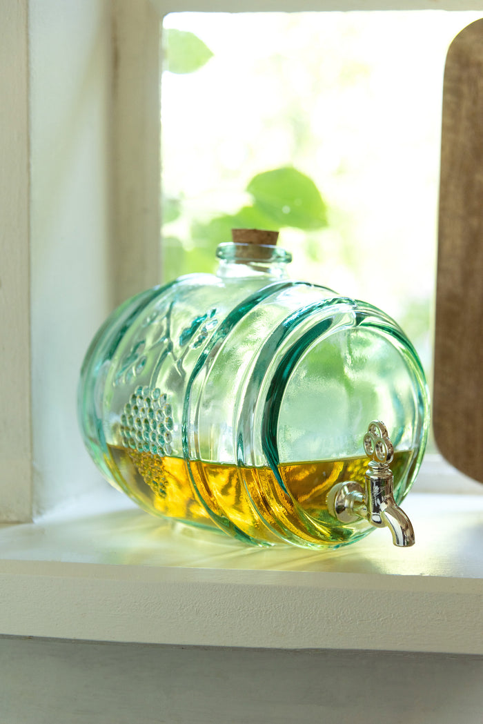 J-Line wijnvat - glas - transparant - 16 cm hoog